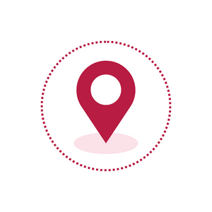 Location pin icon in red