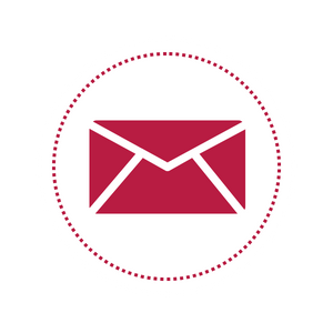 Message icon in red